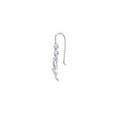 Tranquil guardians of the sea Sterling Silver Whale Filigree Hook Earrings Jewelry TER1711 - Earrings